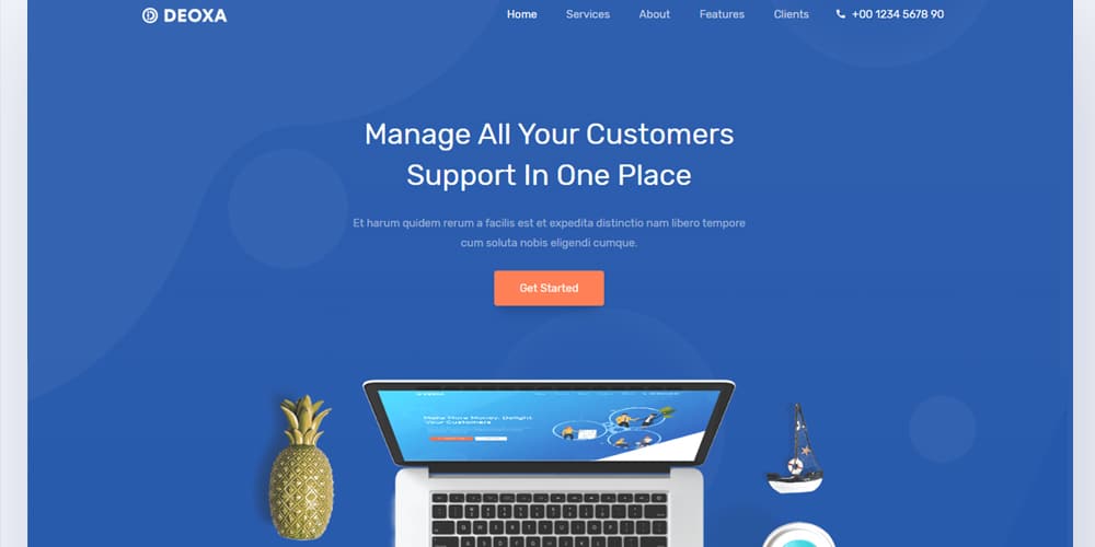Best Free Web Templates 2023 245 Deoxa Landing Page Template