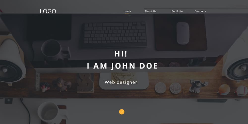 Designer one page portfolio template