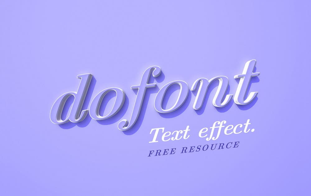 Latest Free Photoshop Text Styles & Effects 164 Dofont Text Effect PSD