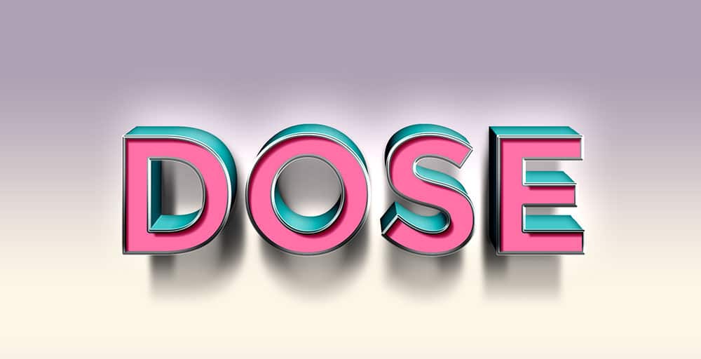 Latest Free Photoshop Text Styles & Effects 240 Dose Text Effect PSD