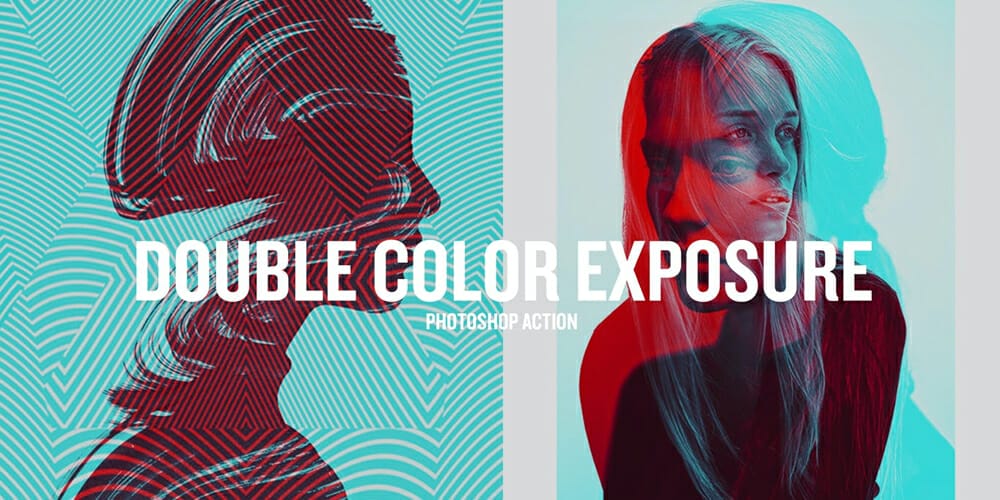 Latest Free Photoshop Actions 38 Double Color Exposure Action