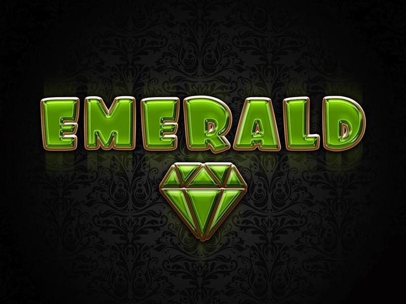 Latest Free Photoshop Text Styles & Effects 259 Emerald Text Style PSD