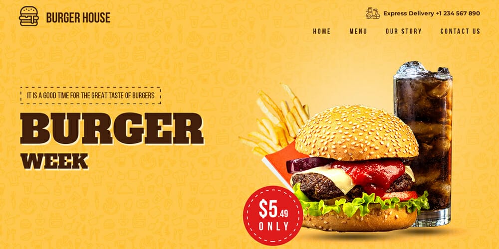 Best Free Web Templates 2023 313 Fast Food Web Template