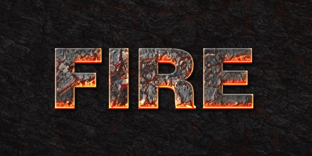 Fire Text Effect PSD