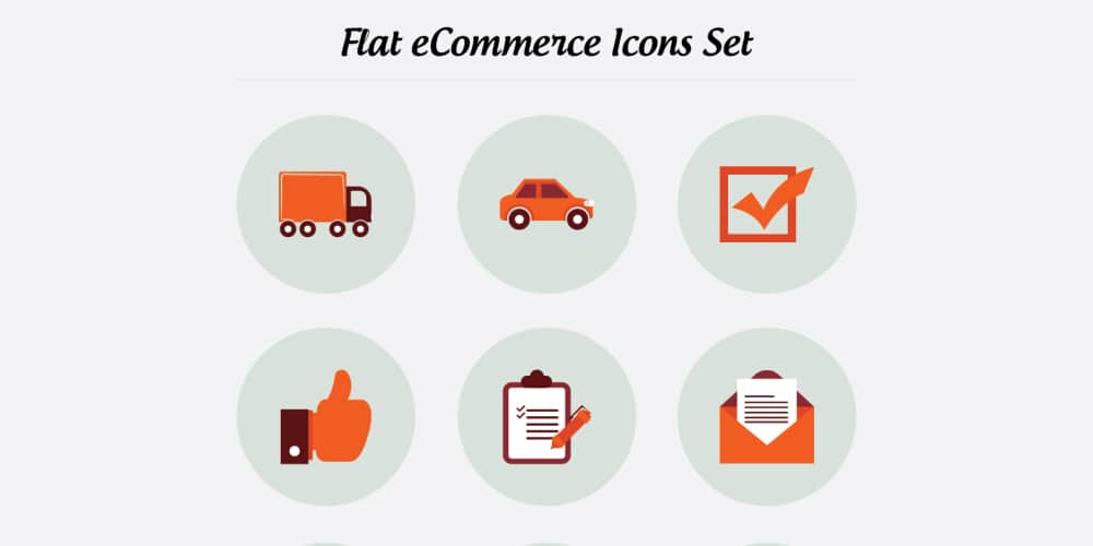 Latest Free Web Elements From February 2015 53 Flat eCommerce Icons