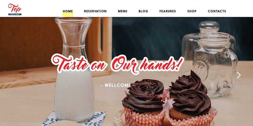 Food and Drink Web Template PSD
