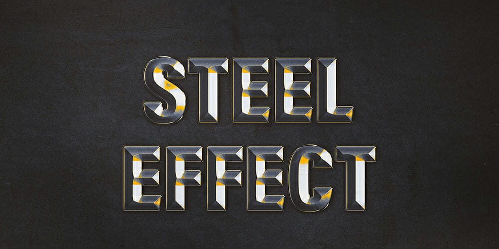 Latest Free Photoshop Text Styles & Effects 62 Forged Steel Text Effect