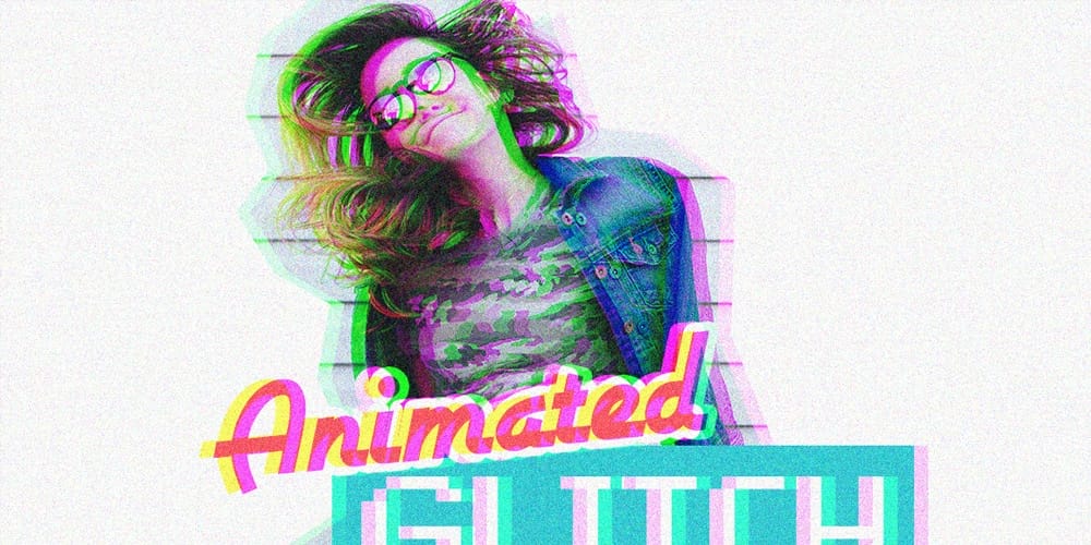 Free Animated Glitch Photoshop Action