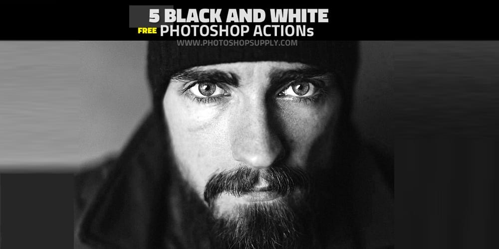 Latest Free Photoshop Actions 74 Free Black and White Action for Photoshop
