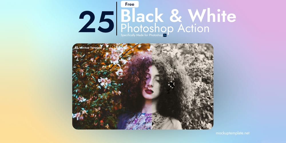 Latest Free Photoshop Actions 60 Free Black and White Actions