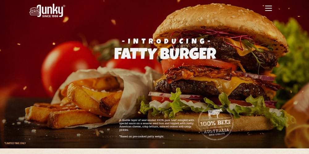 Best Free Web Templates 2023 178 Free Burger Restaurant Web Template PSD