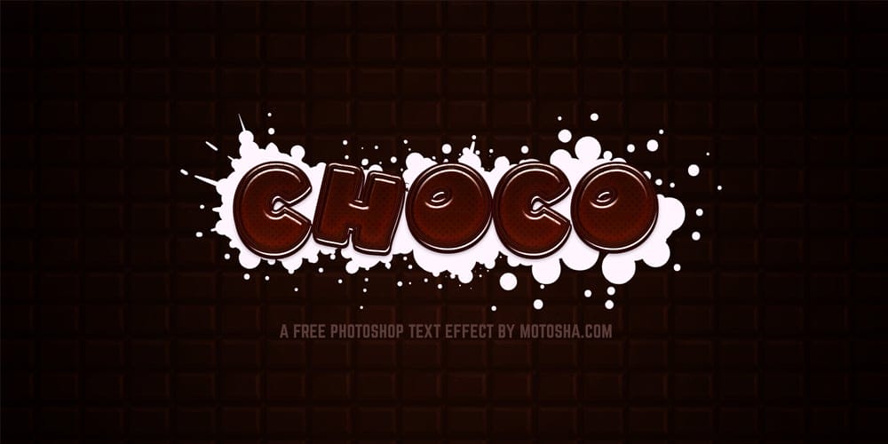Latest Free Photoshop Text Styles & Effects 167 Free Chocolate Text Effect PSD