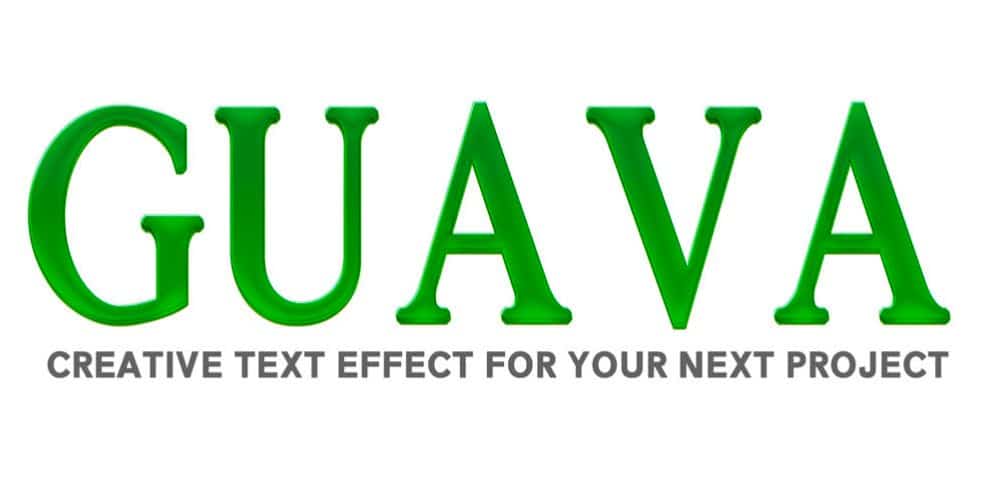 Latest Free Photoshop Text Styles & Effects 130 Free Guava Text Effect PSD