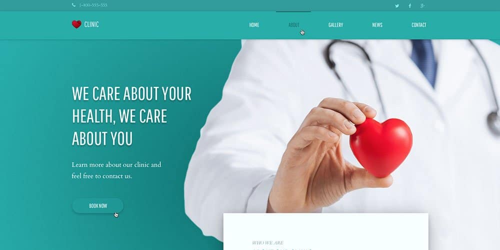 Free Medical Web Template PSD