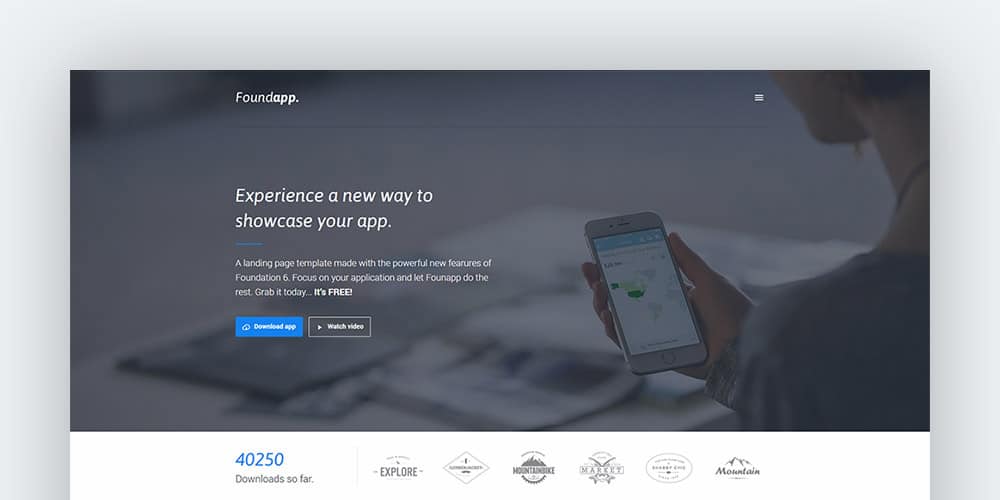Free Mobile App Landing Page