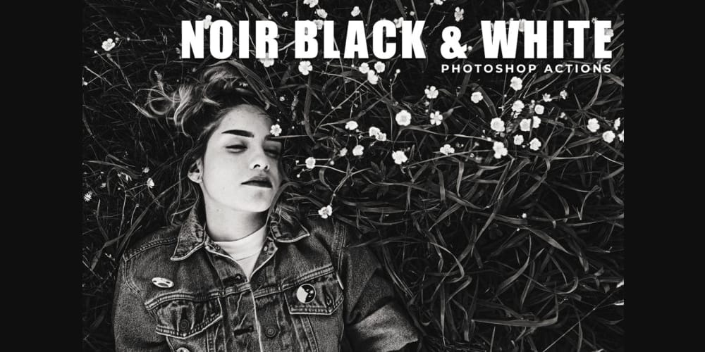 free noir black & white photoshop actions