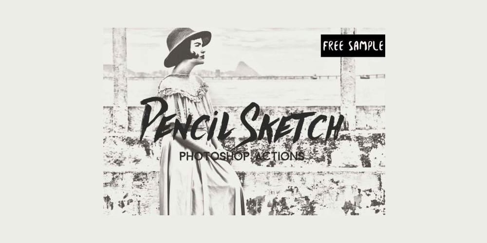 Latest Free Photoshop Actions 113 Free Pencil Sketch Photoshop Actions