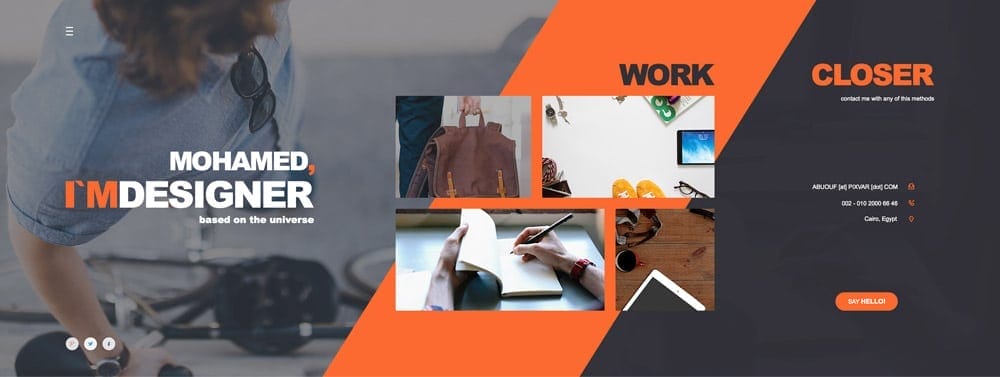 Free Portfolio Website Templates (PSD , HTML) 65 Free Personal One Page Web Template PSD