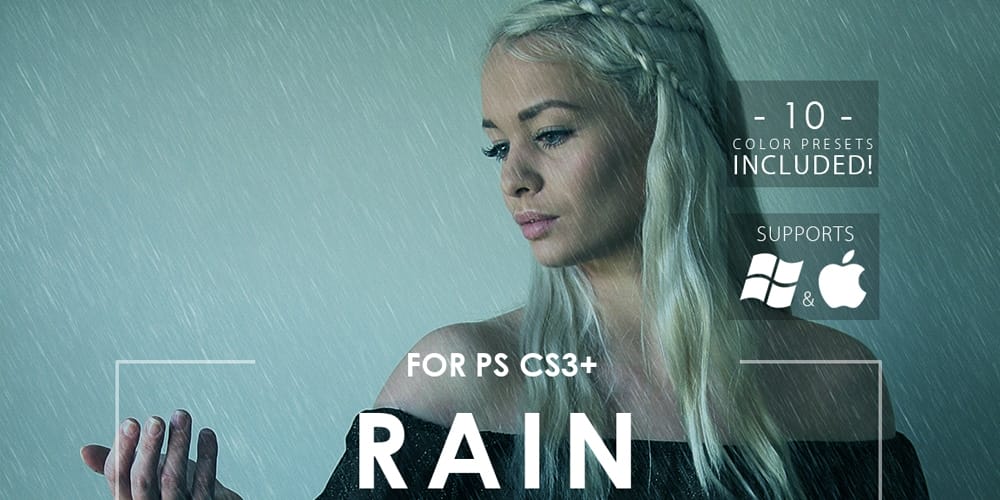 Latest Free Photoshop Actions 232 Free Rain Photoshop Action