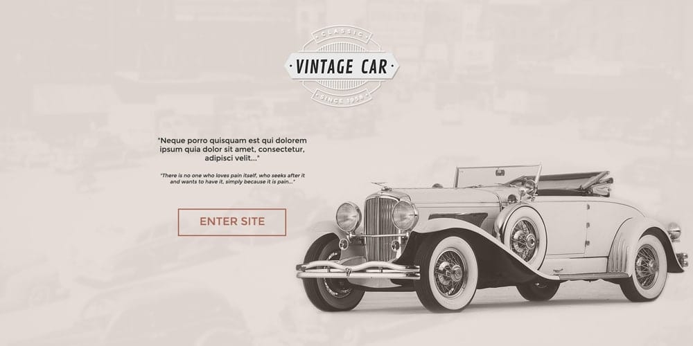 Best Free Web Templates 2023 355 Free Vintage Car Template PSD