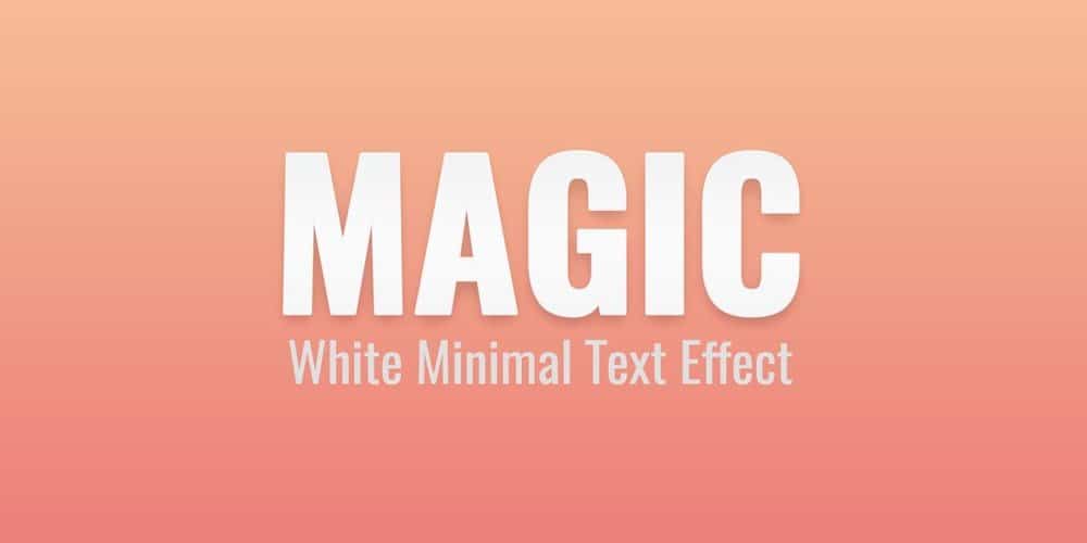 Latest Free Photoshop Text Styles & Effects 216 Free White Minimal Text Effect PSD
