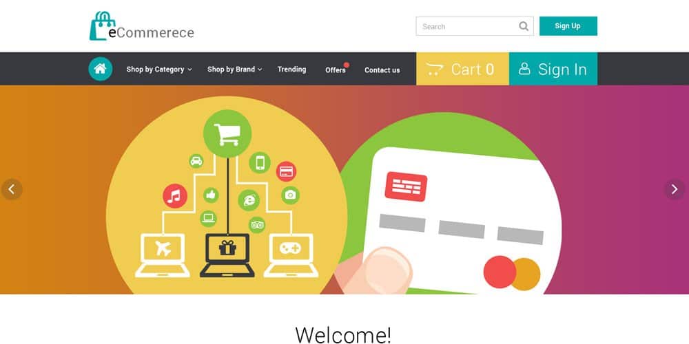 Best Free Web Templates 2023 71 Free eCommerce Flat Web Template PSD