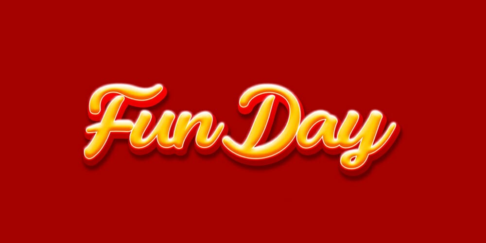Latest Free Photoshop Text Styles & Effects 81 Fun Day Photoshop Text Effect