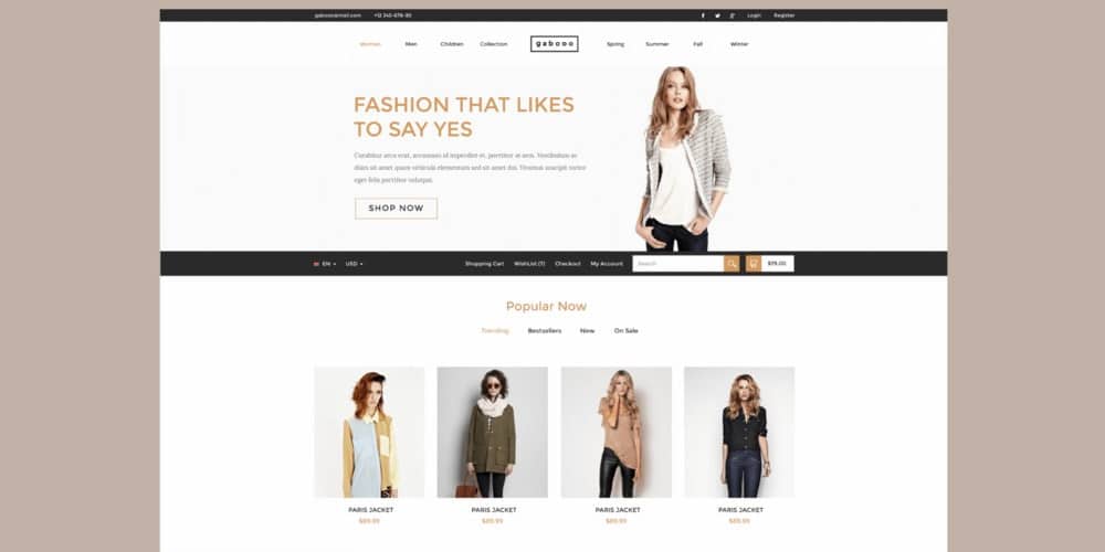 Best Free Web Templates 2023 73 Gabooo-Free-Fashion-eCommerce-Theme-PSD