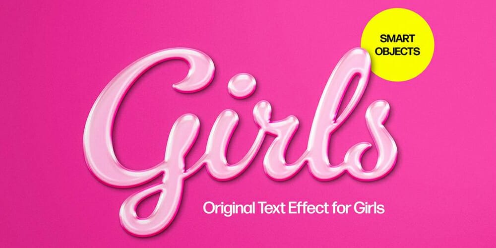 Latest Free Photoshop Text Styles & Effects 42 Girls Text Effect