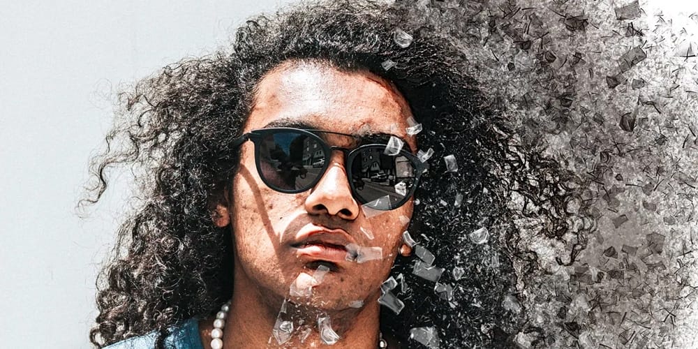 Latest Free Photoshop Actions 226 Glass Shattered Effect