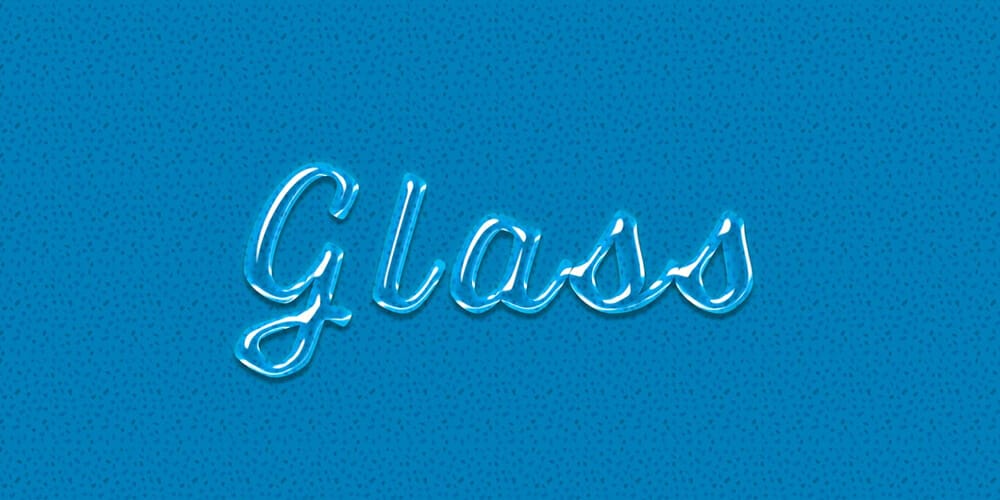 Latest Free Photoshop Text Styles & Effects 72 Glass Text Effect