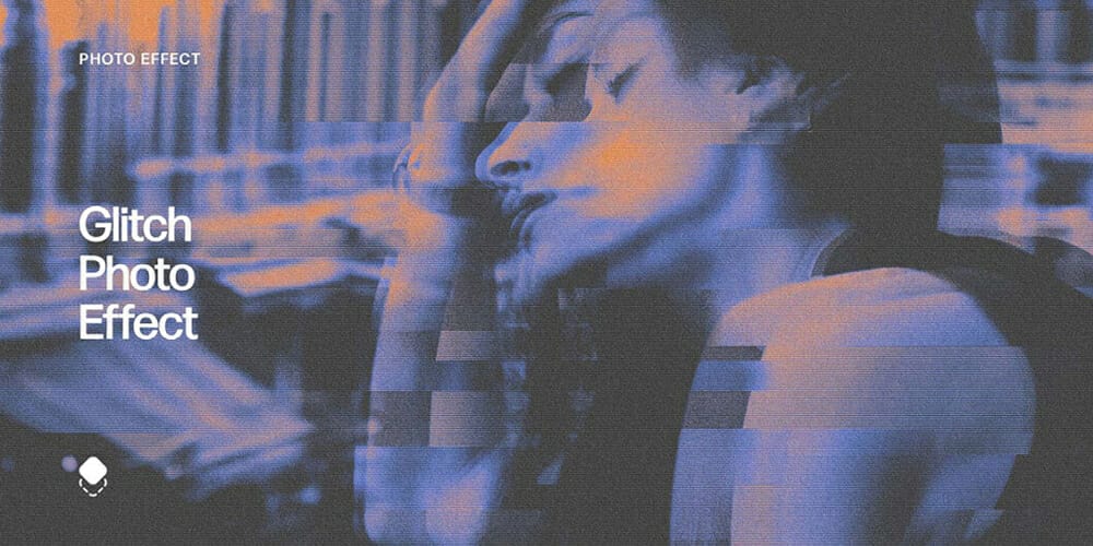 Latest Free Photoshop Actions 276 Glitch Photo Effect