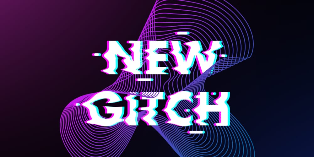 Latest Free Photoshop Text Styles & Effects 181 Glitch Text Effect