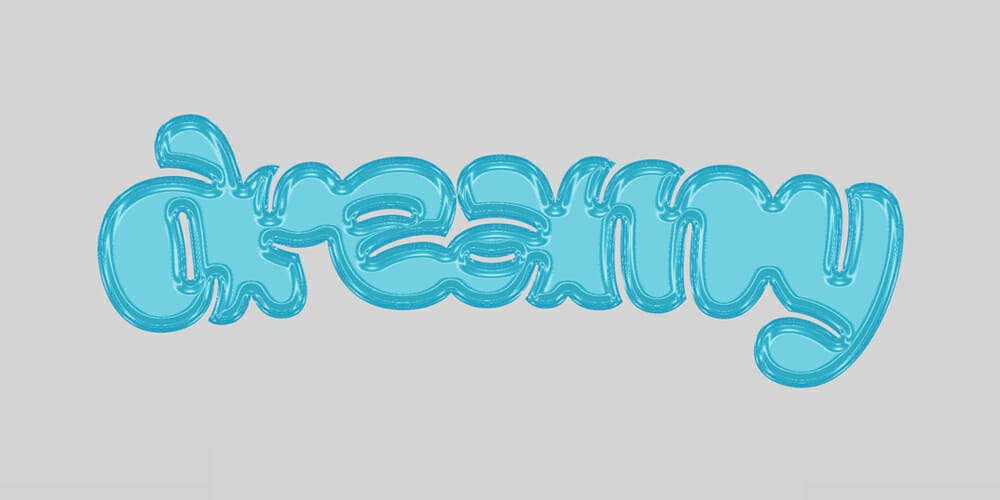 Latest Free Photoshop Text Styles & Effects 216 Glossy Glass Text Effect