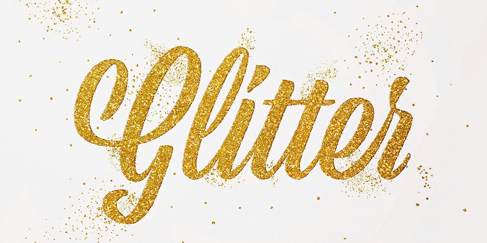 Latest Free Photoshop Text Styles & Effects 69 Gold Glitter Text Effect