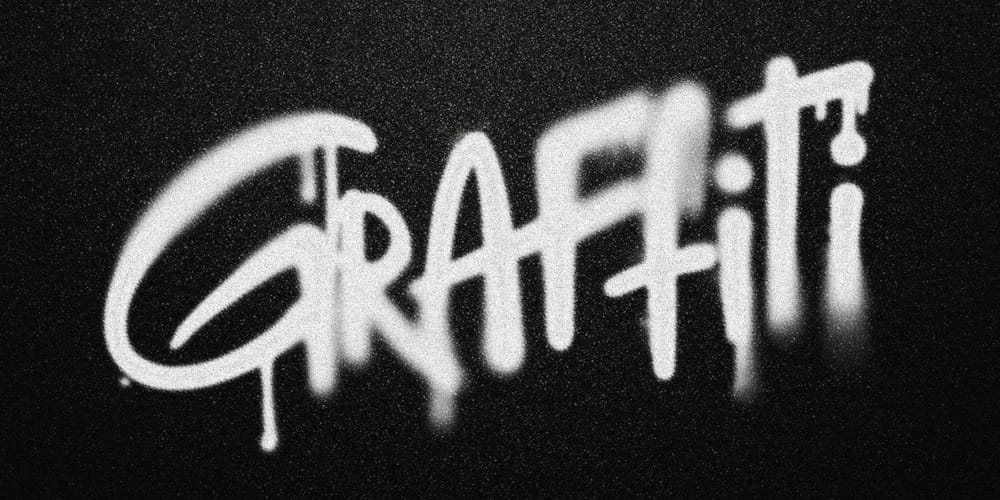 Latest Free Photoshop Text Styles & Effects 4 Graffiti Style Text Effect PSD
