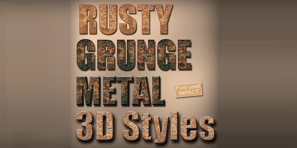 Latest Free Photoshop Text Styles & Effects 191 Grunge Layer Styles FX