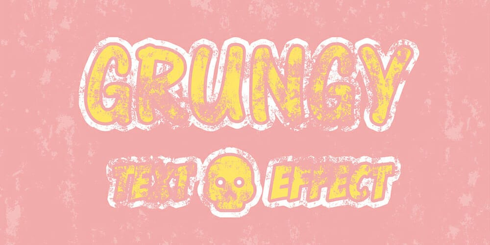 Latest Free Photoshop Text Styles & Effects 131 Grunge Text Effect