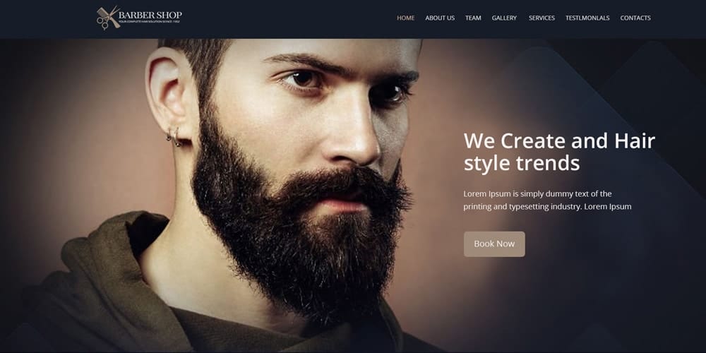 Hair Salon Website Template