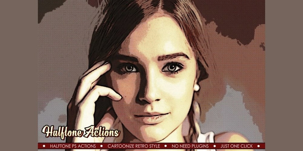 Latest Free Photoshop Actions 258 Halftone Comic Book Effect