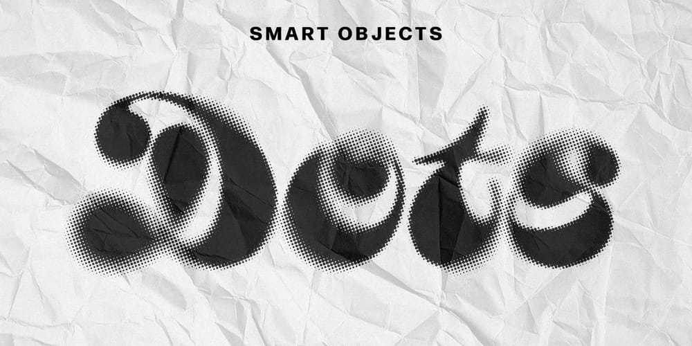 Latest Free Photoshop Text Styles & Effects 14 Halftone Dots Text Effect PSD