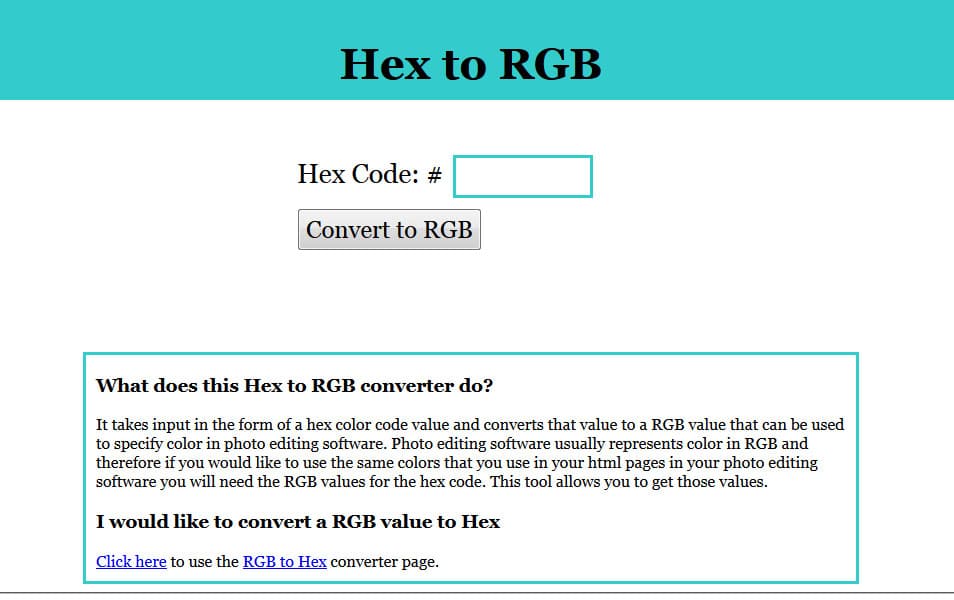 Converters and Calculators for Responsive Design, Color, Typography, Grid, Pixel Density 19 Hex to RGB Converter