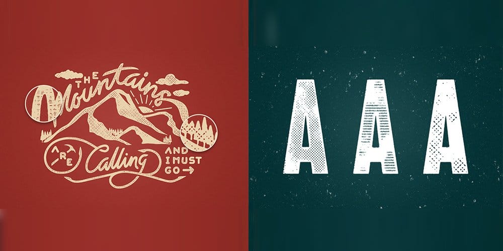 Latest Free Photoshop Text Styles & Effects 212 Hometown Vintage Effects PSD