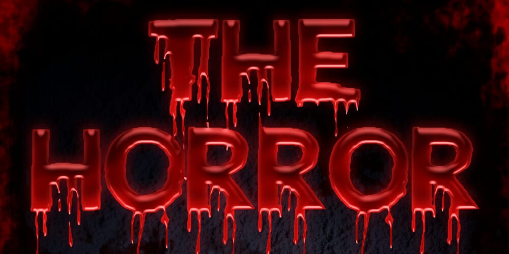 Latest Free Photoshop Text Styles & Effects 119 Horror Text Effect
