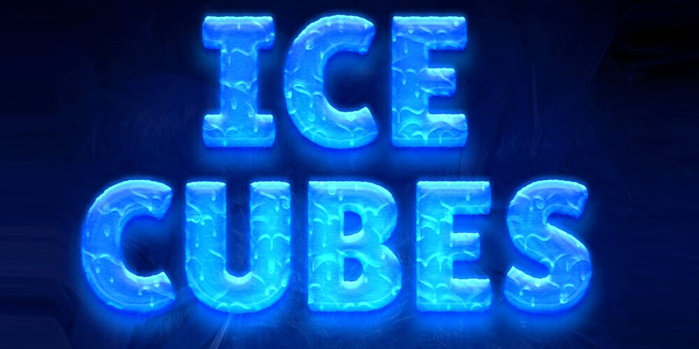 Latest Free Photoshop Text Styles & Effects 118 Ice Cubes Text Style