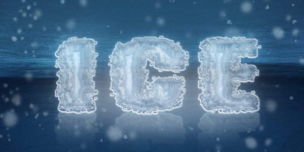 Ice Text Effect PSD