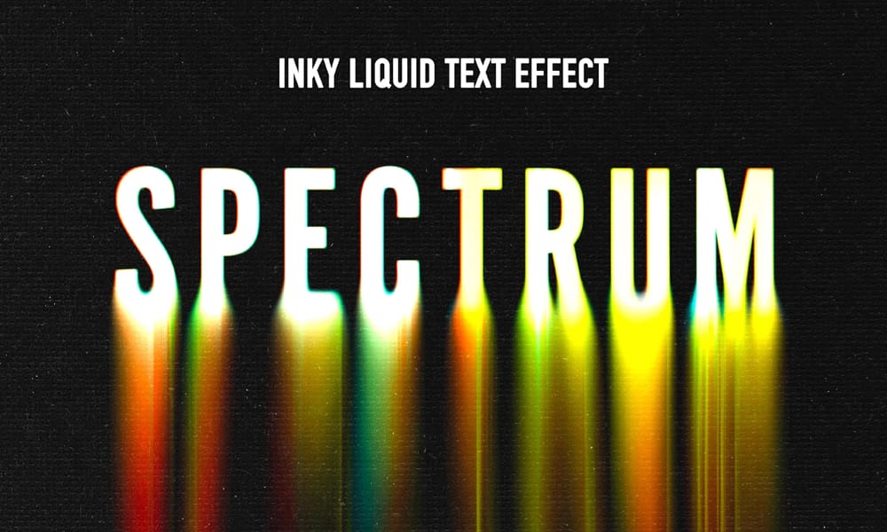 Latest Free Photoshop Text Styles & Effects 5 Inky Liquid Text Effect PSD
