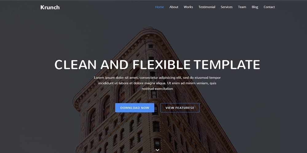 Best Free Web Templates 2023 140 Krunch Agency Landing Page Design