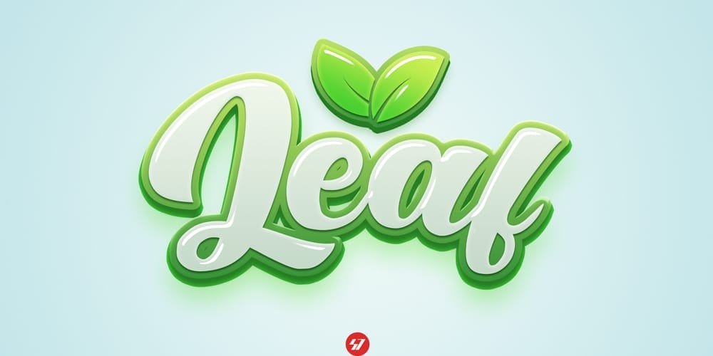 Latest Free Photoshop Text Styles & Effects 239 Leaf Text Effect