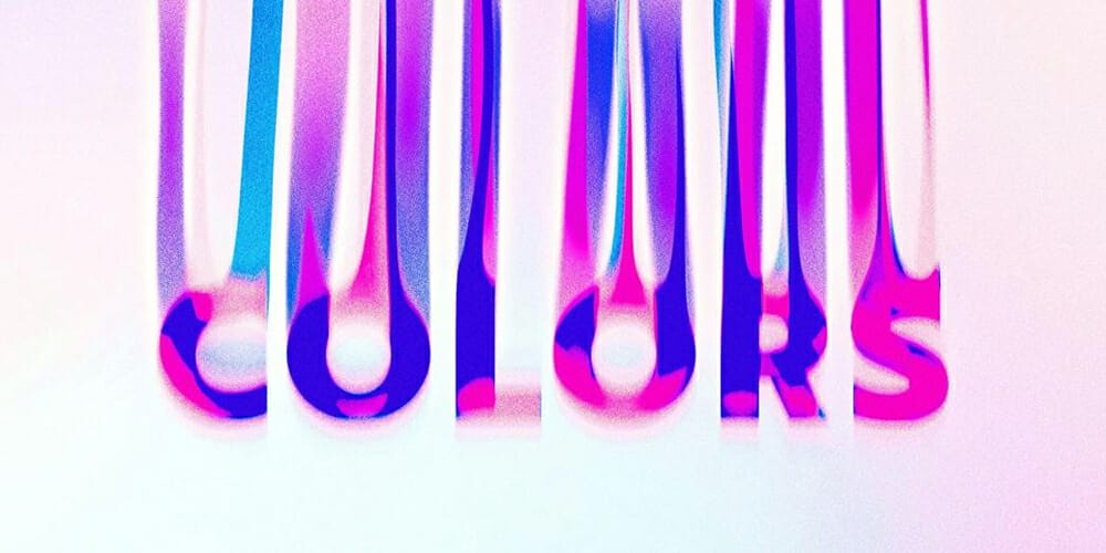 Latest Free Photoshop Text Styles & Effects 63 Leaking Colors Text Effect